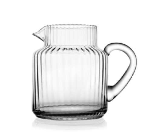 IVV Dudu Da Pitcher with handle in optic clear glass