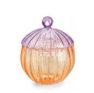 IVV Sahara Sugar bowl with amethyst borosilicate glass lid and amber base