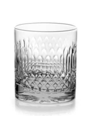 IVV Shake&Stir 4`lü Elmas Desenli Gri Renkli Şeffaf Cam DOF Bardak Seti 