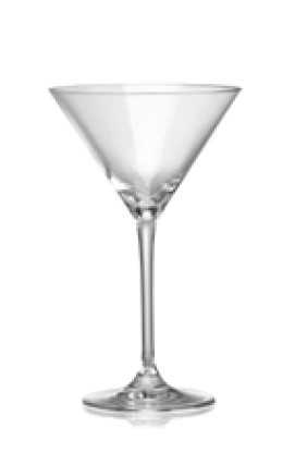 IVV Drinkong Set 2 martini stemglasses in clear glass
