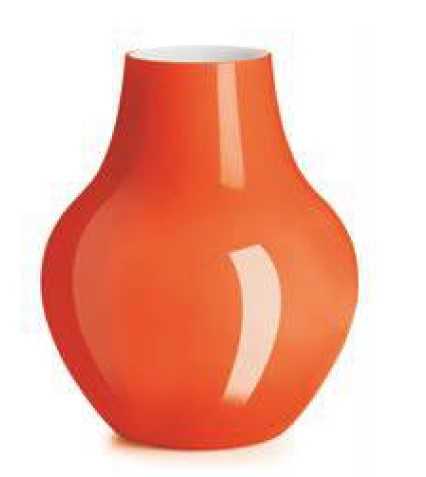 IVV Soho Cold cut orange/milkwhite cased glass vase