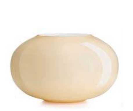 IVV Pandora Cold cut peach/milkwhite cased glass vase