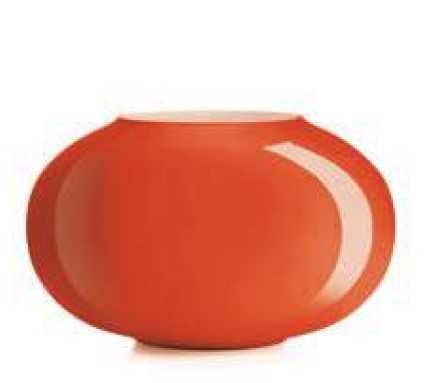 IVV Pandora Cold cut orange/milkwhite cased glass vase