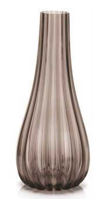 IVV Menhir Cold cut vase in bronze grey mass colored glass