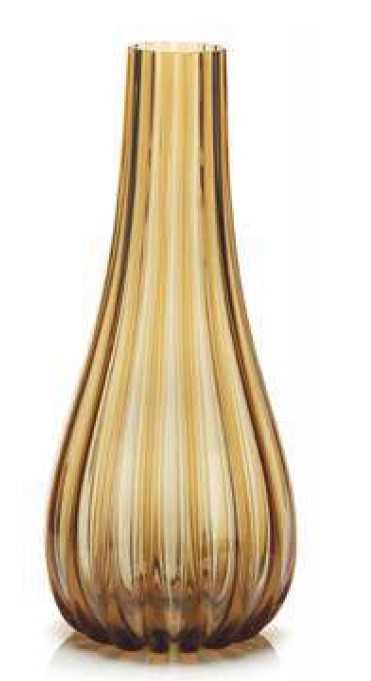 IVV Menhir Cold cut vase in amber mass colored glass