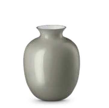 IVV Rialto Cold cut grey/milkwhite cased glass vase