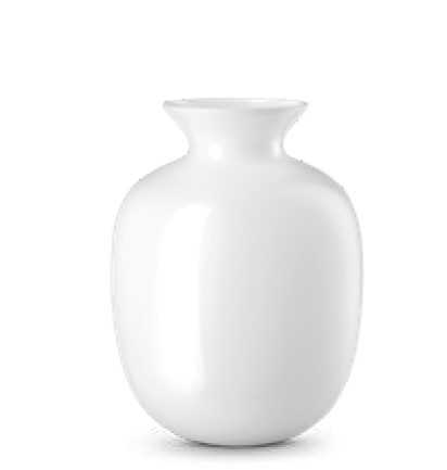 IVV Rialto Cold cut white/milkwhite cased glass vase