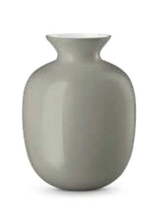 IVV Rialto Cold cut grey/milkwhite cased glass vase
