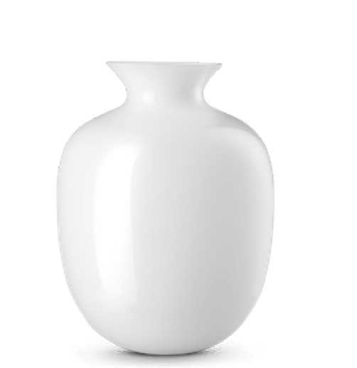 IVV Rialto Cold cut white/milkwhite cased glass vase