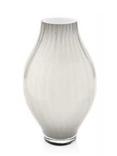 IVV Arianna White ceramic vase with cold-cut milk white interior