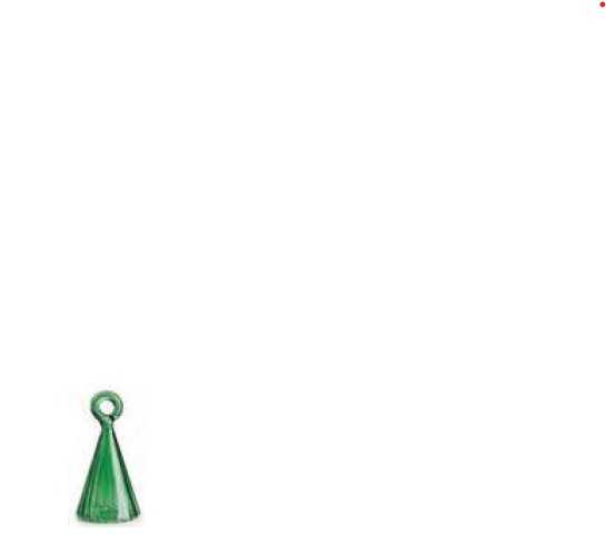 IVV Ornaments Pine green borosilicate glass Christmas tree pendant