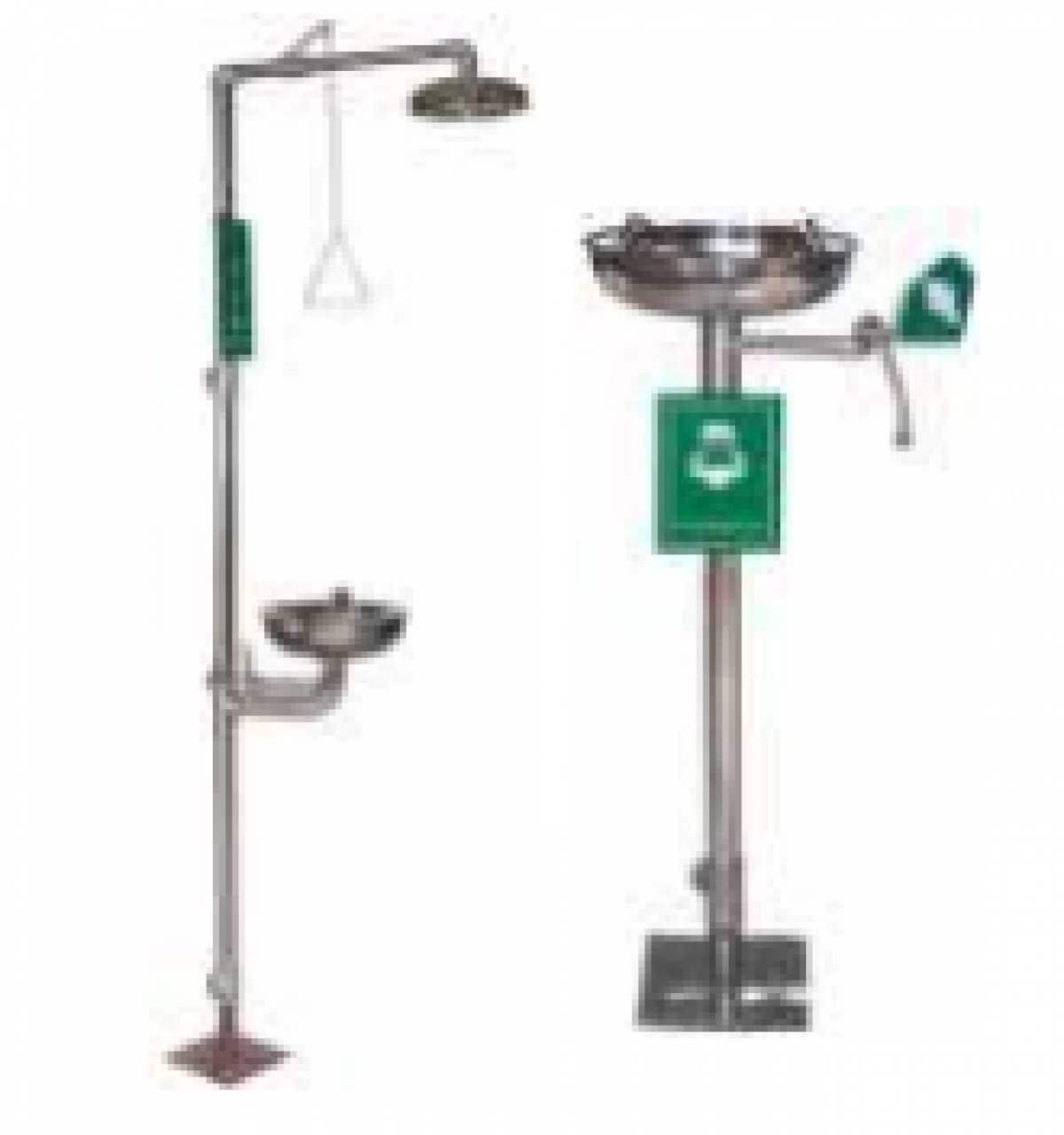 Emergency Shower & Eye Washing Unit, Stainless Steel