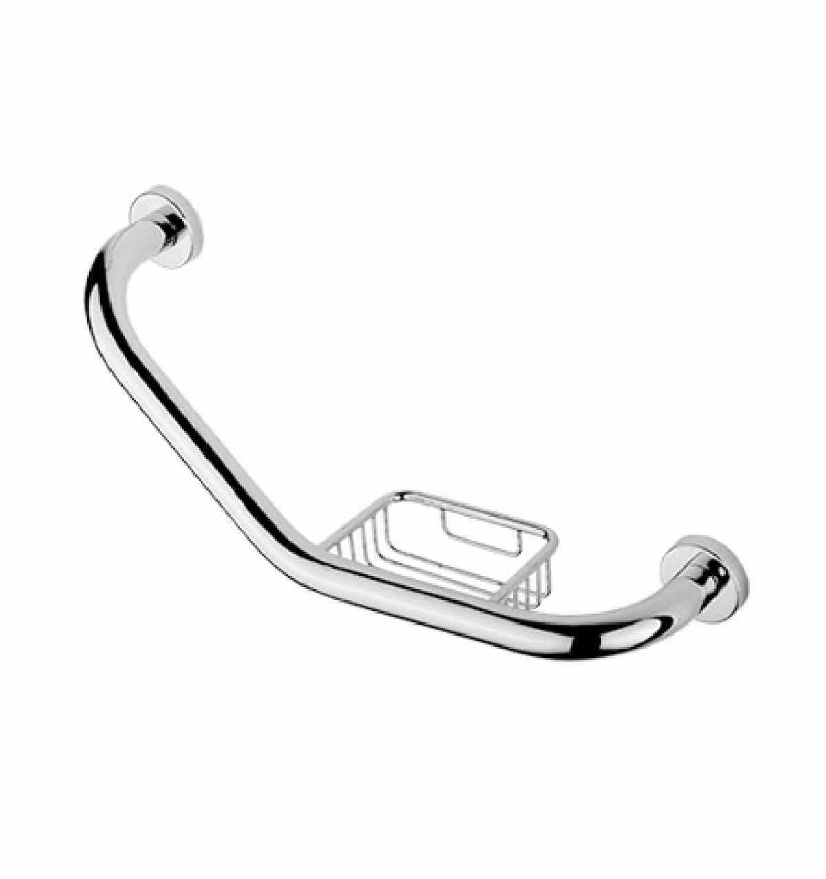 Angled Grab Bar with Sponge Holder, Ø 19 cm