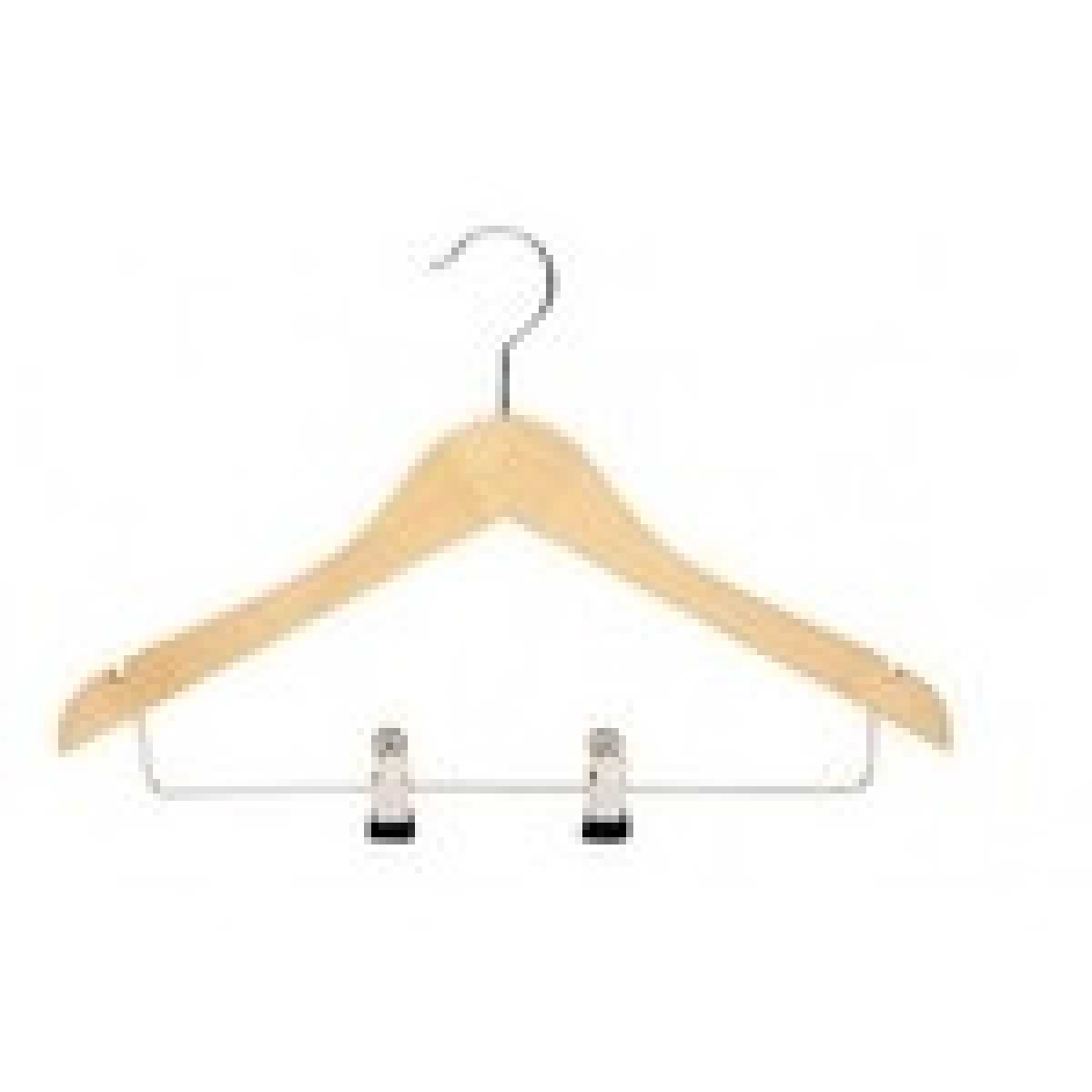 Wooden Hanger with clips