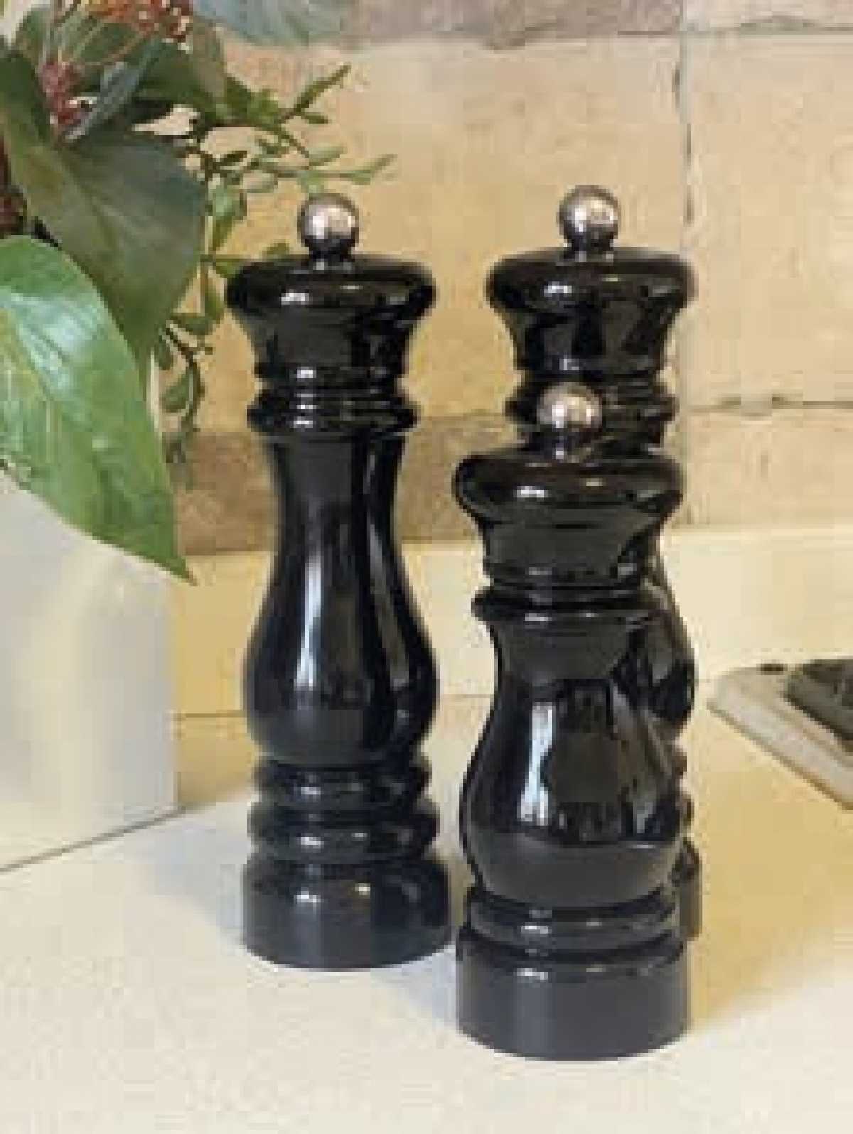 Arthur Krupp Acrylic Shiny Black Salt/Pepper Mill