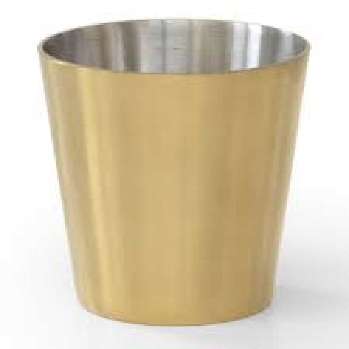 CRASTER Brushed Brass Chip Pots – Small