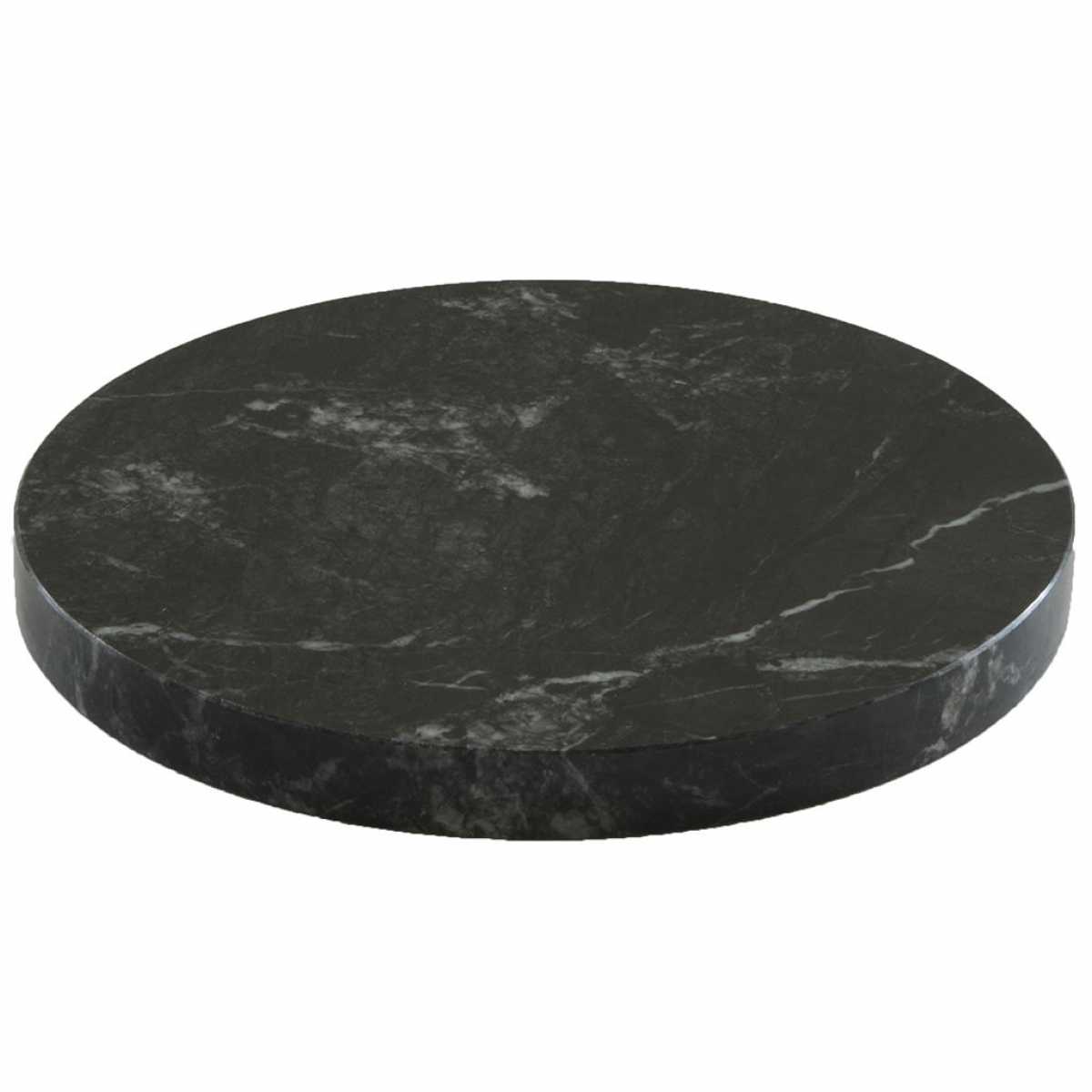 CRASTER Tilt Marble Round Plinth - Gri Mermer