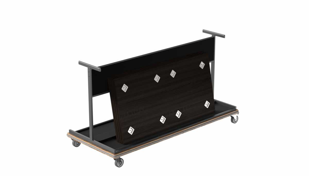 CRASTER Trolley for Rectangular Wood Tops