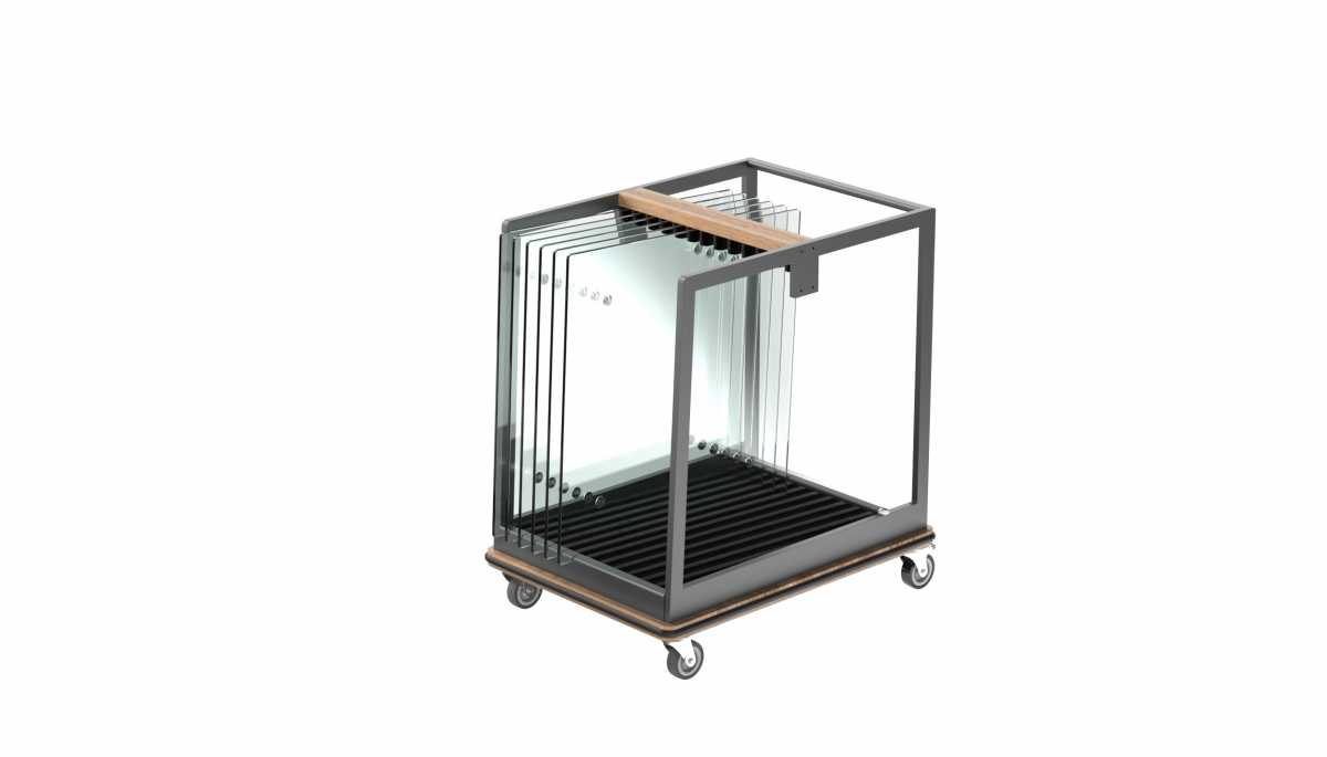 CRASTER Trolley for Square Glass Tops