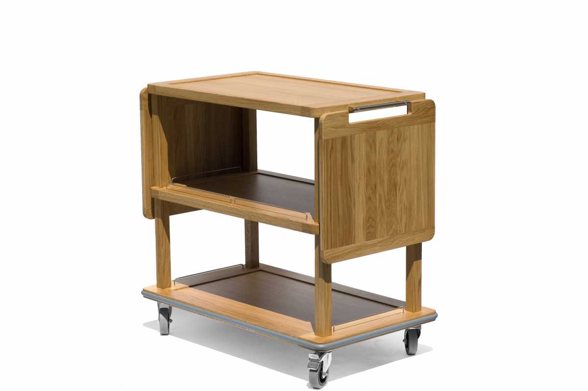 CRASTER Trolley with Folding Sides – Oak