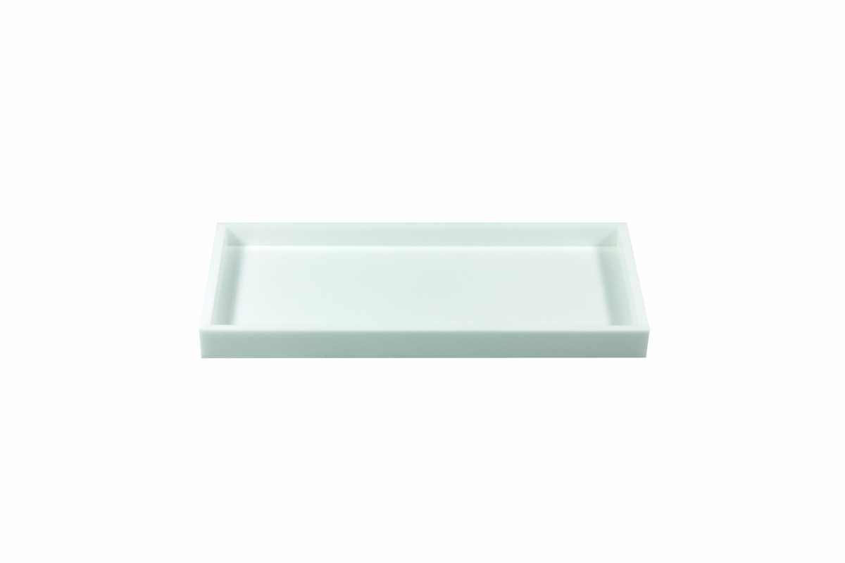 CROWN INTERNATIONAL Amenity Tray Small, White acrylic