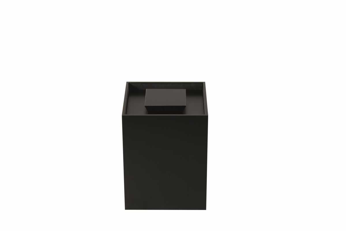 CROWN INTERNATIONAL Cannister, Black acrylic