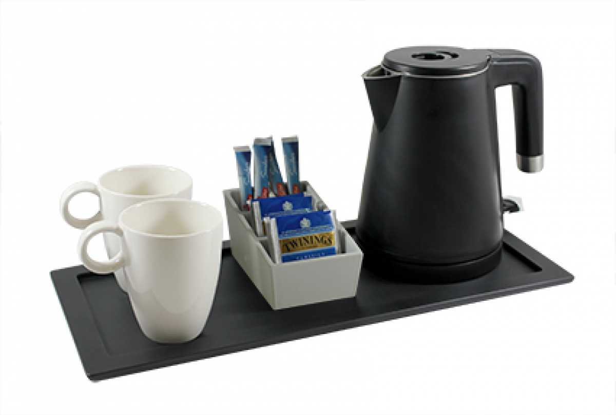 CROWN INTERNATIONAL Melamine Tray with Condiment Box and 0,6 lt. Crown International DW Kettle