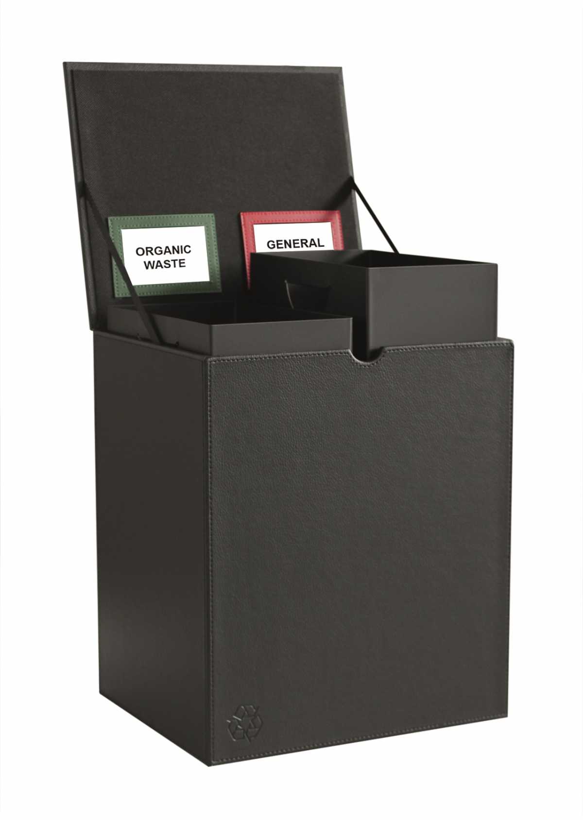 CROWN INTERNATIONAL Square Litter Bin with Metal Innerliners