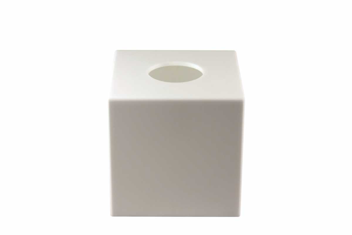 CROWN INTERNATIONAL Tissuebox Square, White acrylic