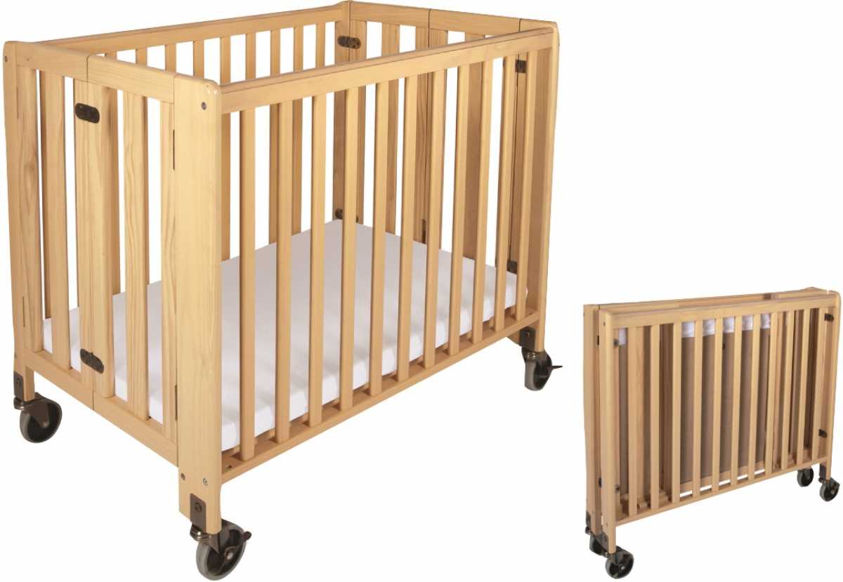 FOUNDATIONS HideAway Solid Wood Folding Crib