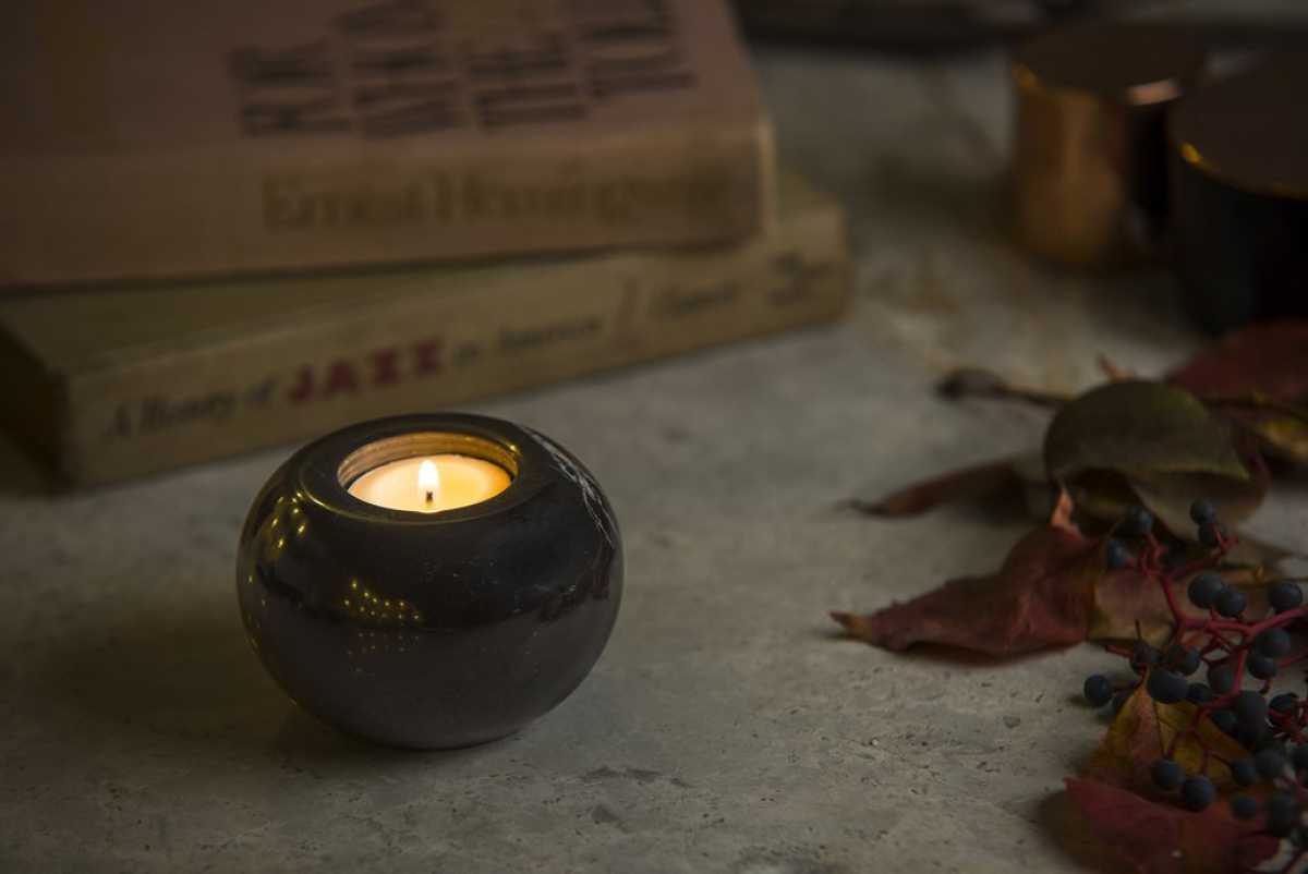 Marble Candle Holder - Ball