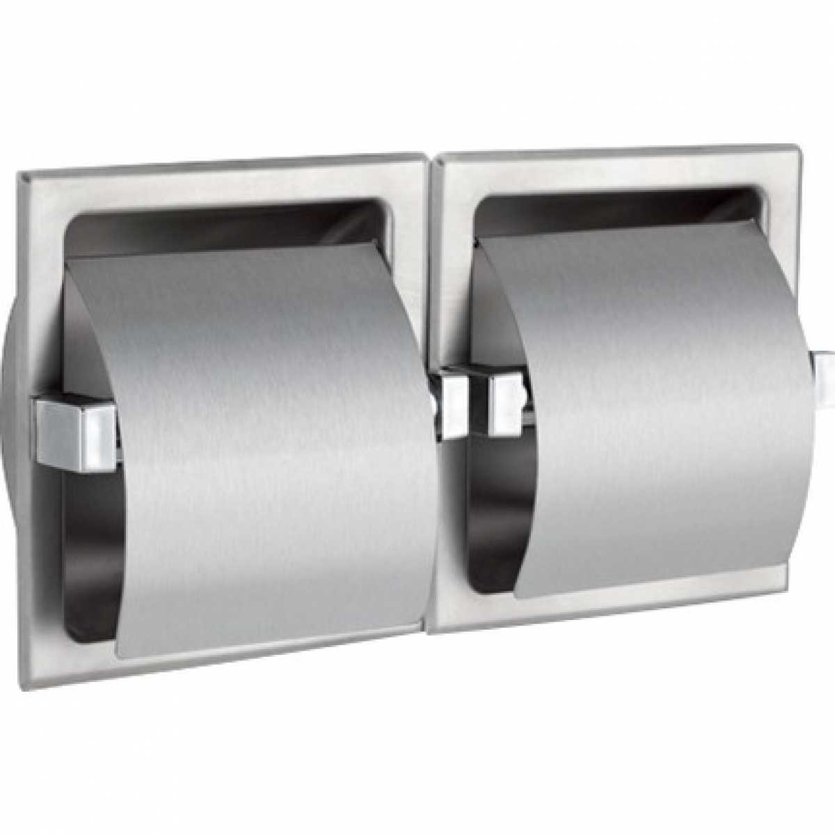 Toilet Roll Holder Recessed, Double