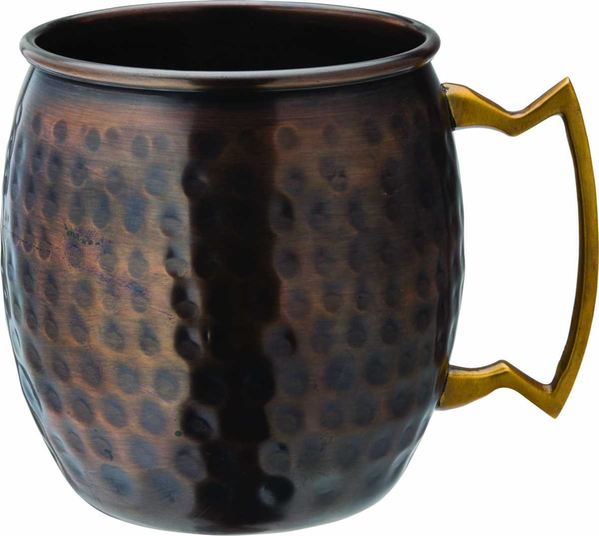 UTOPIA Aged Copper Hammered Round Mug 19oz (54cl)