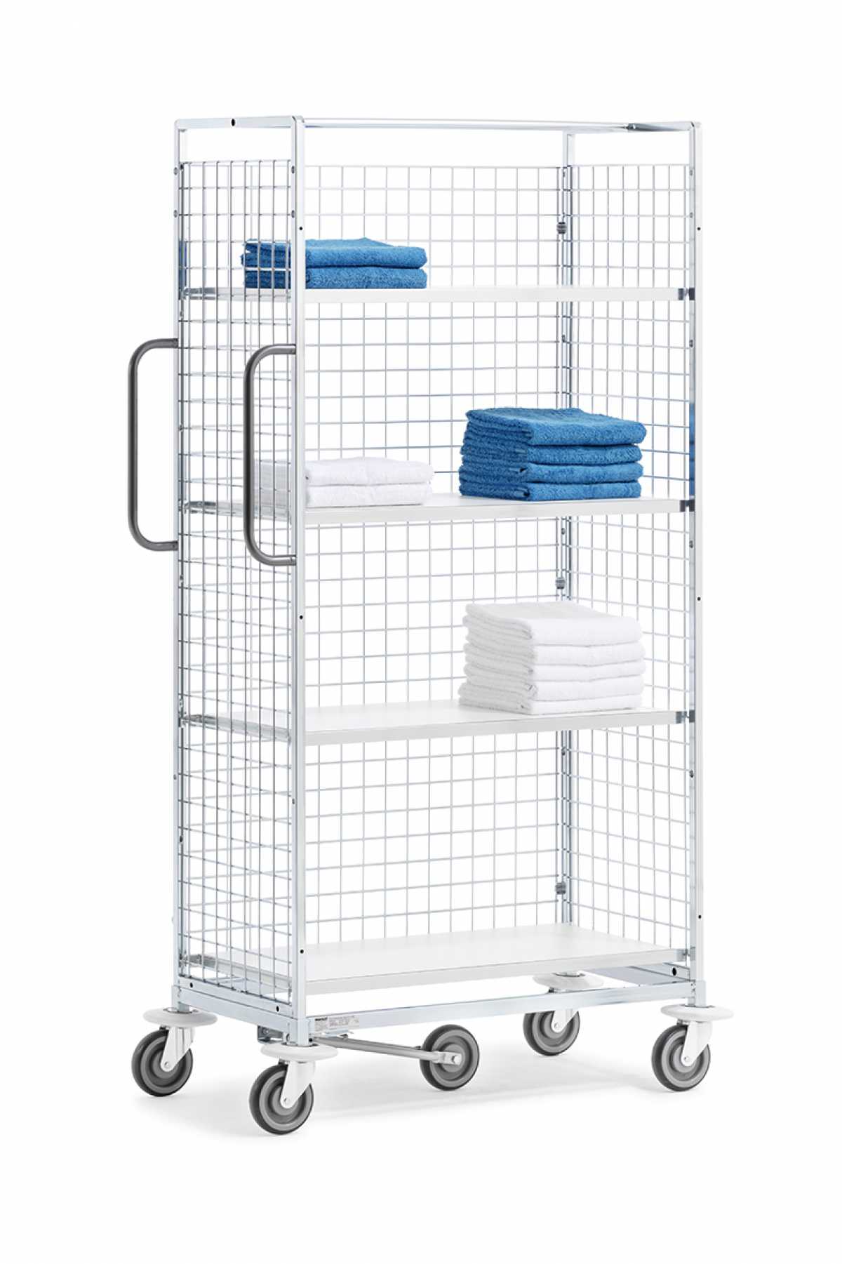 WANZL KT3 Shelved Laundry Trolley