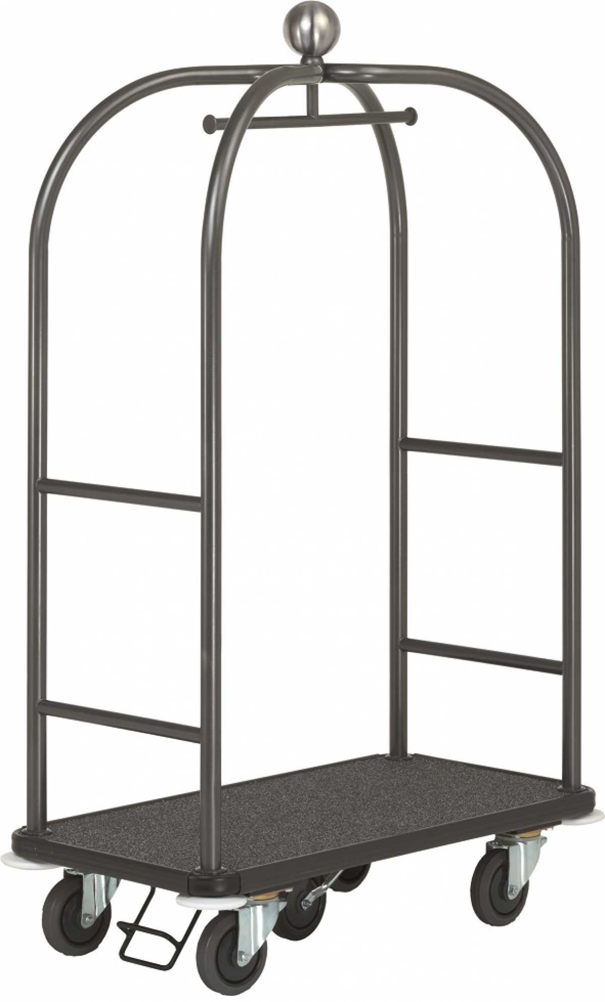 WANZL Luggage Collection Trolley GS-Lobby, Black Electro-polished stainless steel