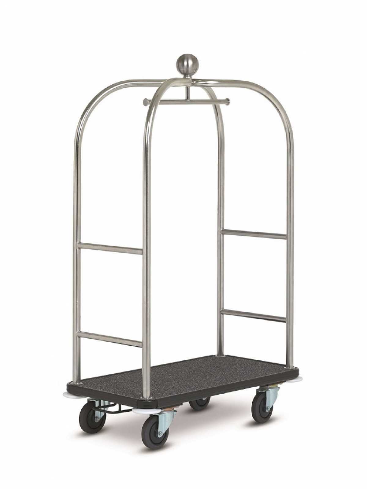 WANZL Luggage Collection Trolley GS-Lobby, Electro-polished stainless steel