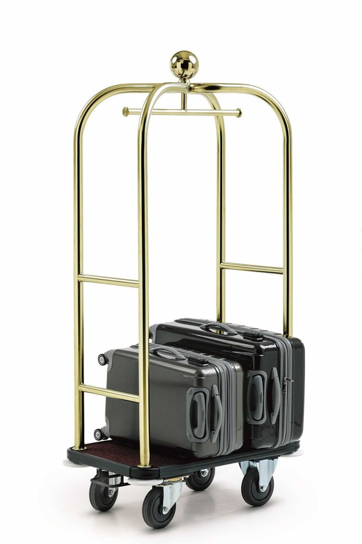 WANZL Luggage Collection Trolley GS-Lobby XS, Gold-plated stainless steel