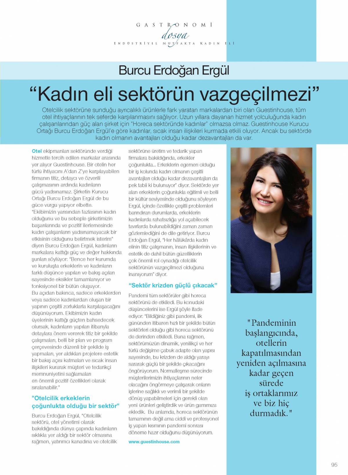 Interview about Women`s Indispensable Role in Hospitality Industry
